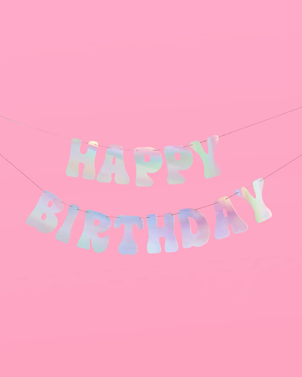 HBD Banner - iridescent foil banner