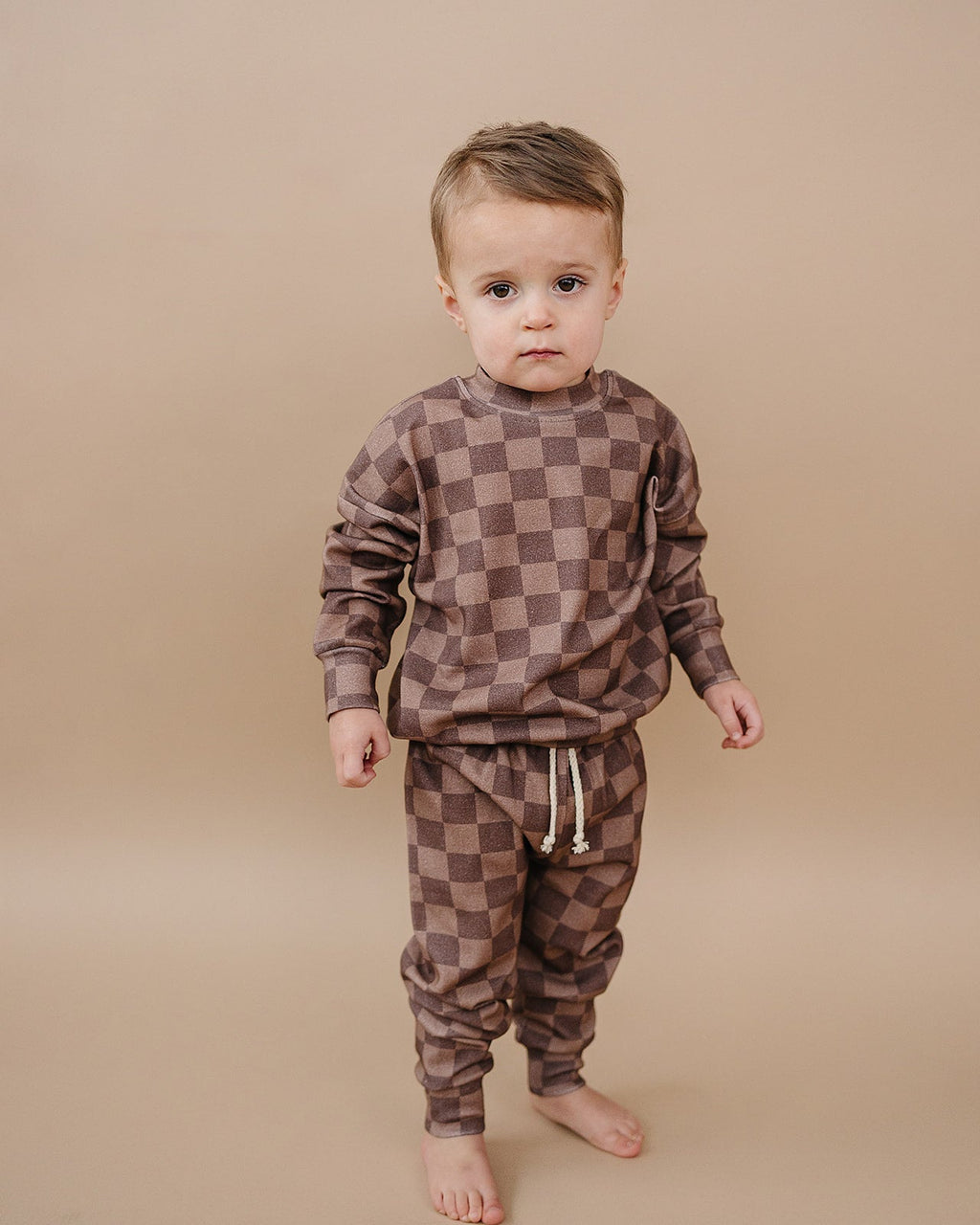 Jogger Set | Espresso Checkered