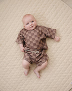 Shorts Set | Espresso Checkered