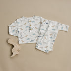 Snugglesaurus 2pc Henley Bamboo Pajamas