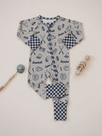 Bamboo Zip Romper | Home Run