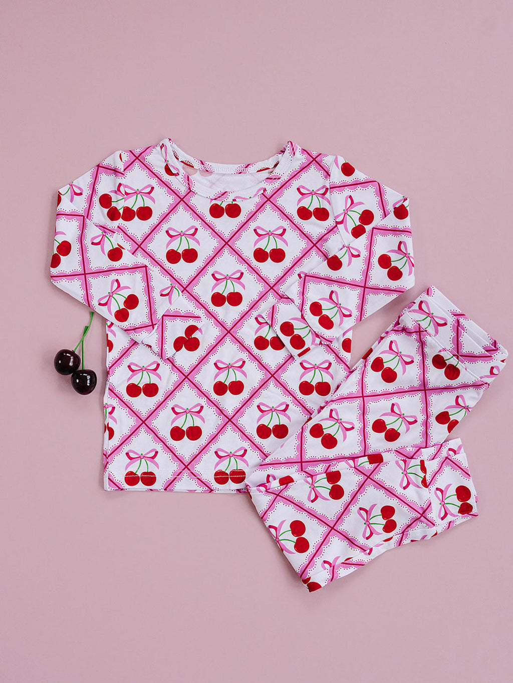 Bamboo Two Piece Set | Cherry Bow