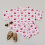 Checkered Cherry Shorts Set
