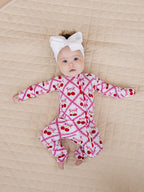Bamboo Zip Romper | Cherry Bow