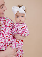 Bamboo Zip Romper | Cherry Bow