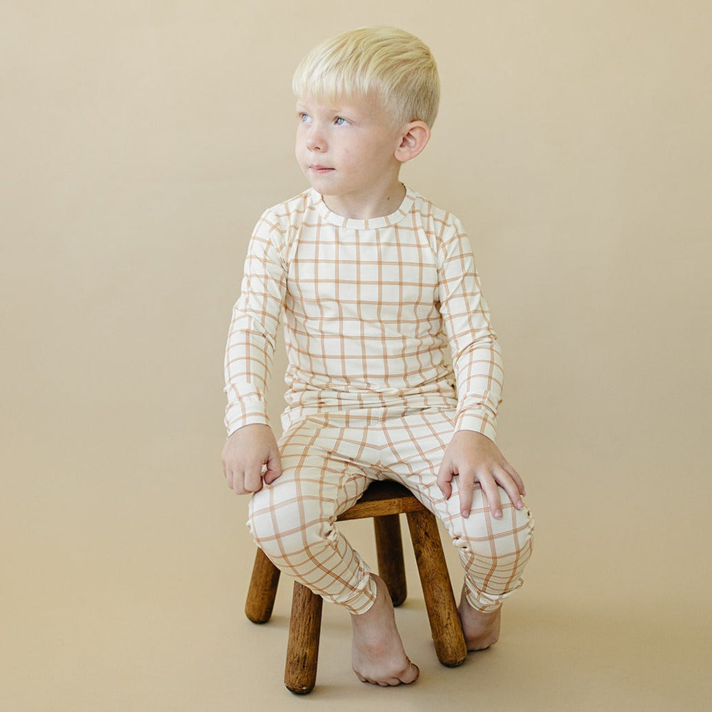 Pumpkin Plaid 2pc Bamboo Pajamas