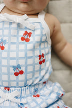 Gingham Cherry Shorts Set