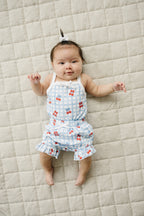 Gingham Cherry Shorts Set