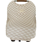 Taupe Checkered Bamboo Multi-Use Cover