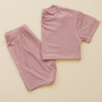 Women's Ribbed Bamboo Pajama Top & Bottom Set