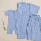 Women's Ribbed Bamboo Pajama Top & Bottom Set