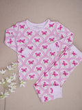 Bamboo Two Piece Set | Pink Butterfly