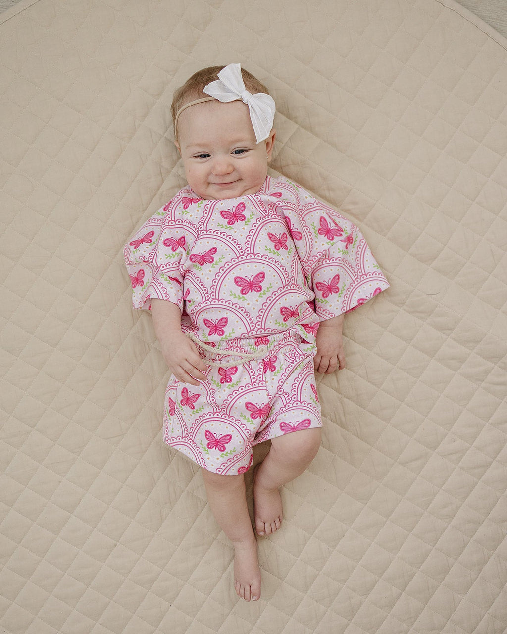 Shorts Set | Pink Butterfly
