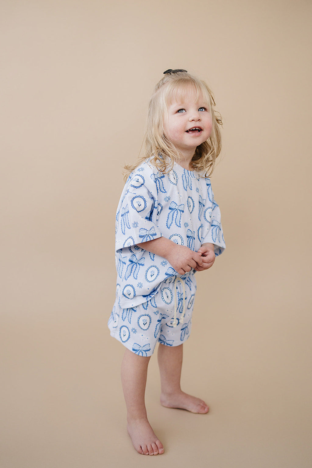 Shorts Set | Blue Bow