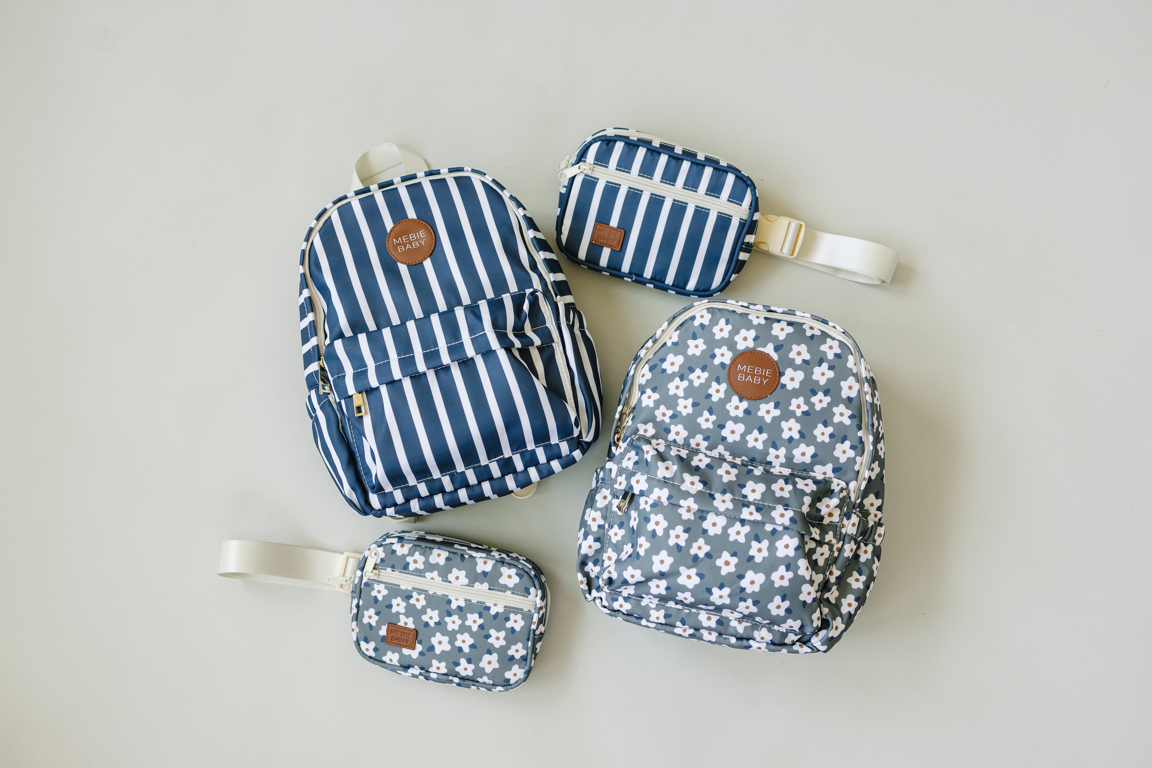 Navy Stripe Mini Fanny Pack