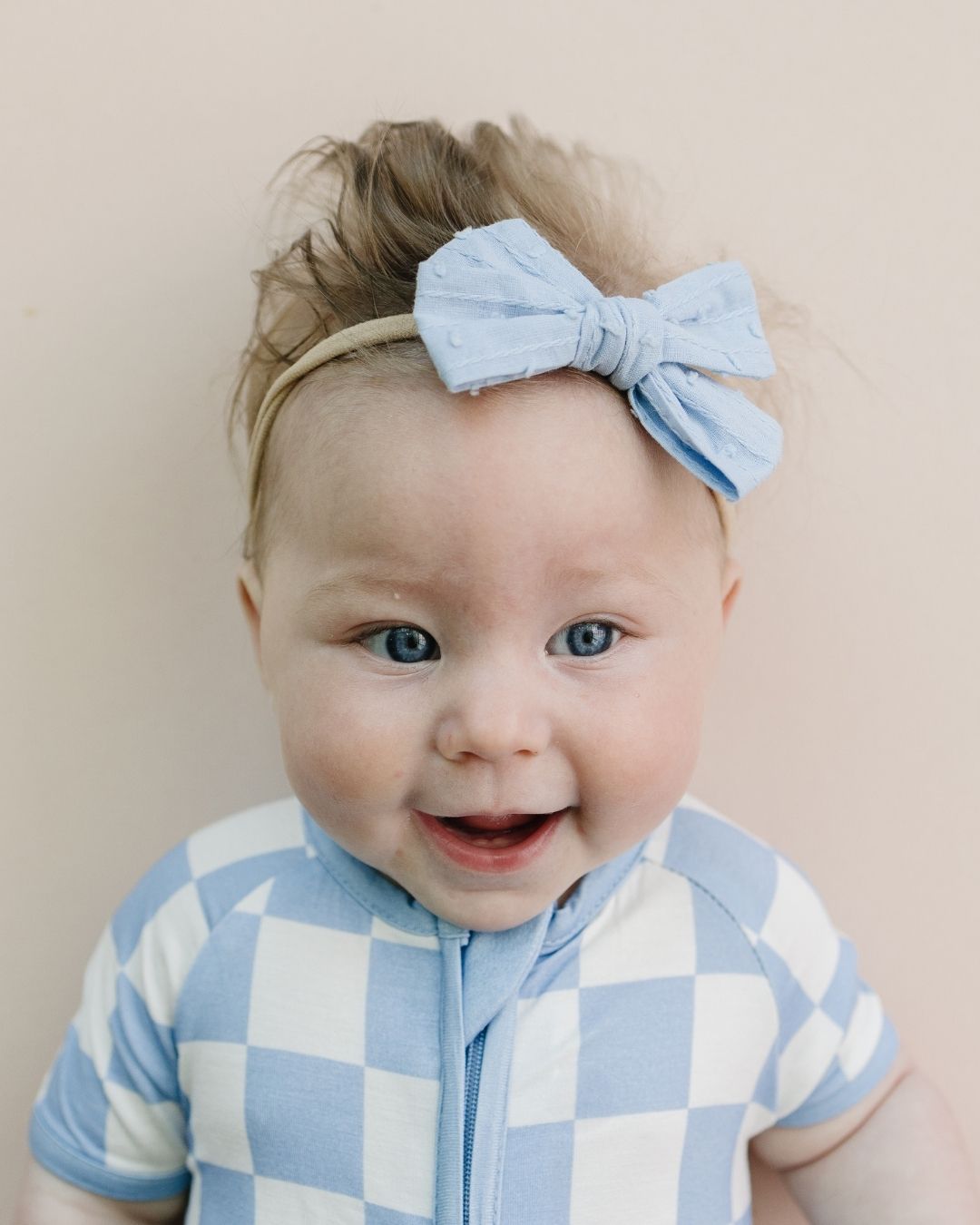 Shorty Romper | Blue Checkered