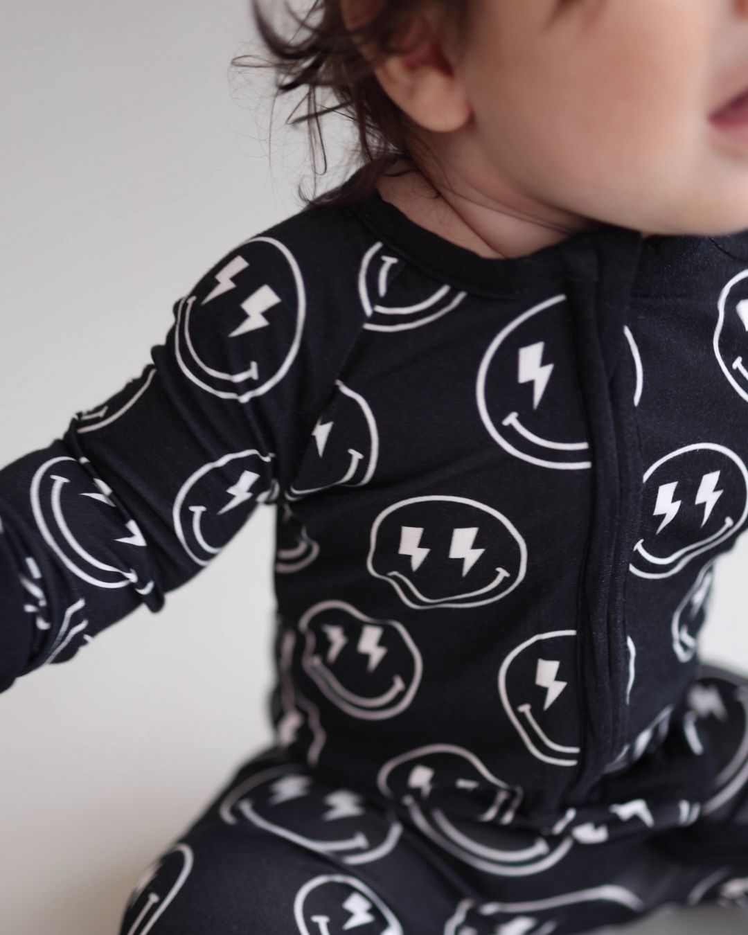 Zip Romper | Electric Smiley