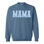 'Blue & White Chinoiserie 'Mama' Crewneck Sweatshirt