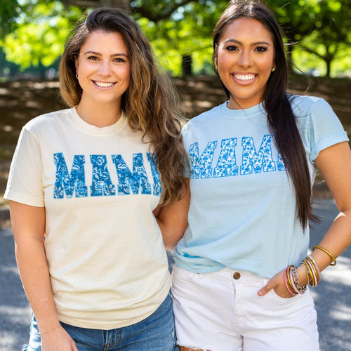 'Blue & White Chinoiserie Mama' T-Shirt