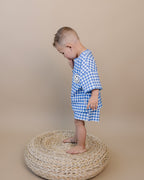 Shorts Set | Blue Gingham