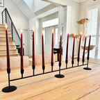 41 Inch Matte Black 11-Taper Candle Holder