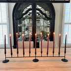 41 Inch Matte Black 11-Taper Candle Holder