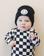 Checkered Black Smiley Lounge Set
