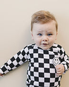 Checkered Black Smiley Lounge Set