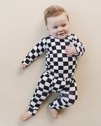 Checkered Black Smiley Lounge Set