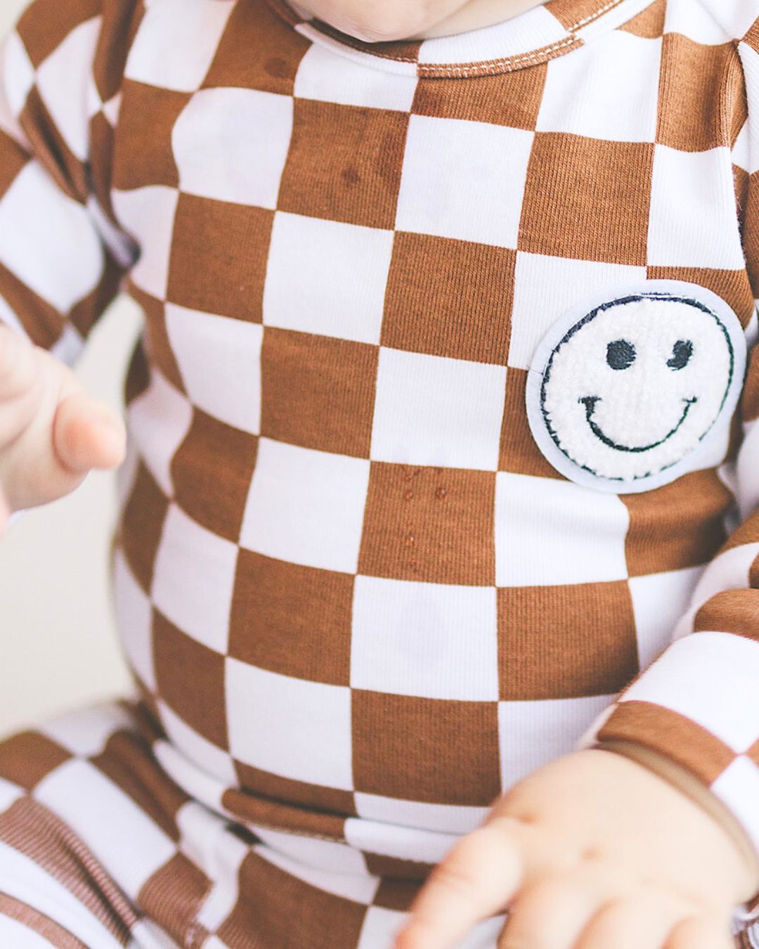 Copper Checkered Smiley Lounge Set