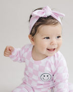 Pink Checkered Smiley Lounge Set