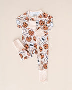 Milk & Cookies Bamboo Zip Romper