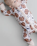 Milk & Cookies Bamboo Zip Romper
