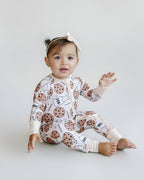 Milk & Cookies Bamboo Zip Romper
