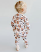 Milk & Cookies Bamboo Zip Romper