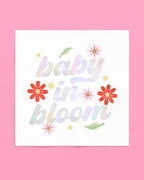 Baby in Bloom Napkins - 50 white napkins