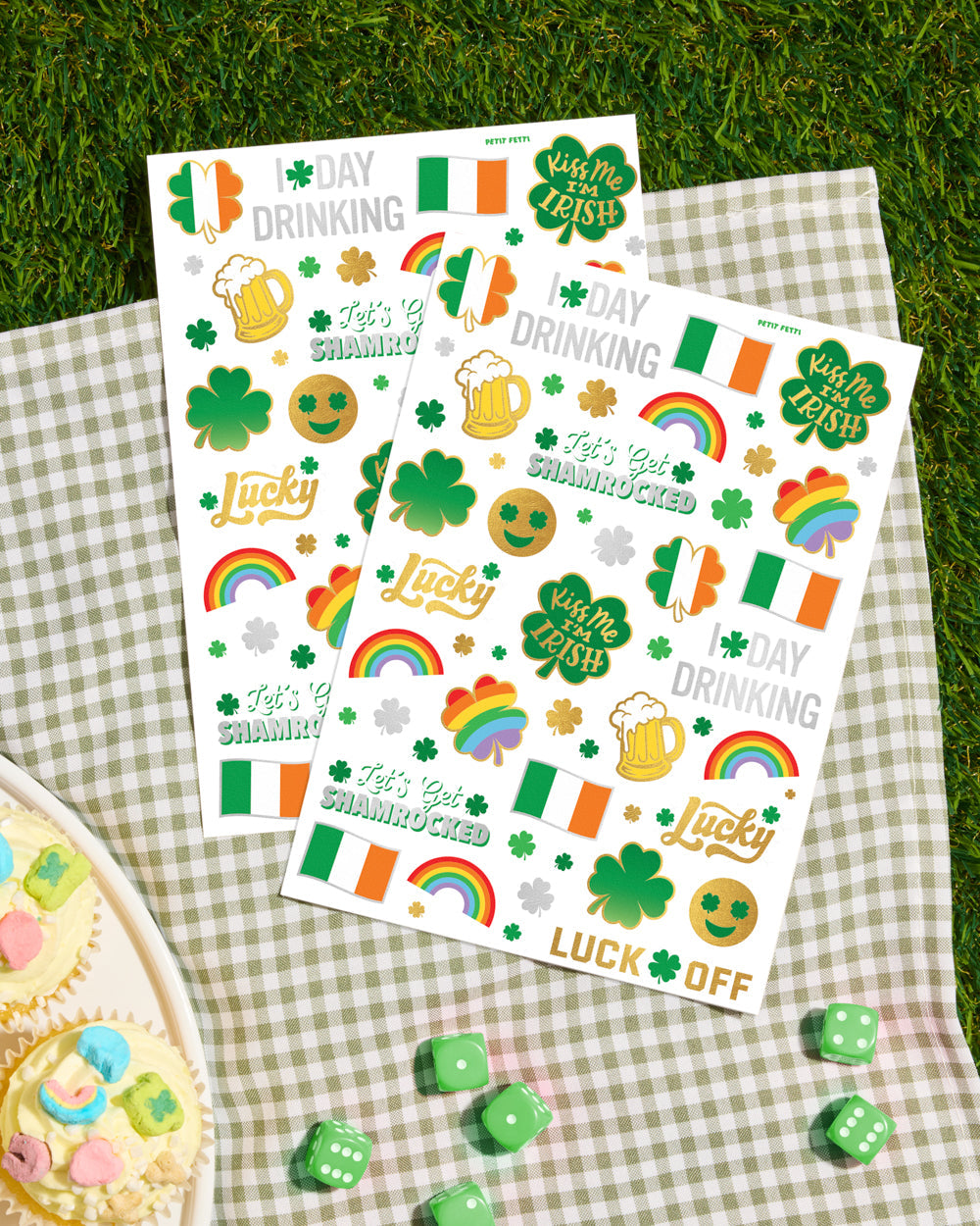 Shamrocked Tats - 54 foil temporary tattoos