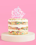 Oh Baby Topper - iridescent cake topper