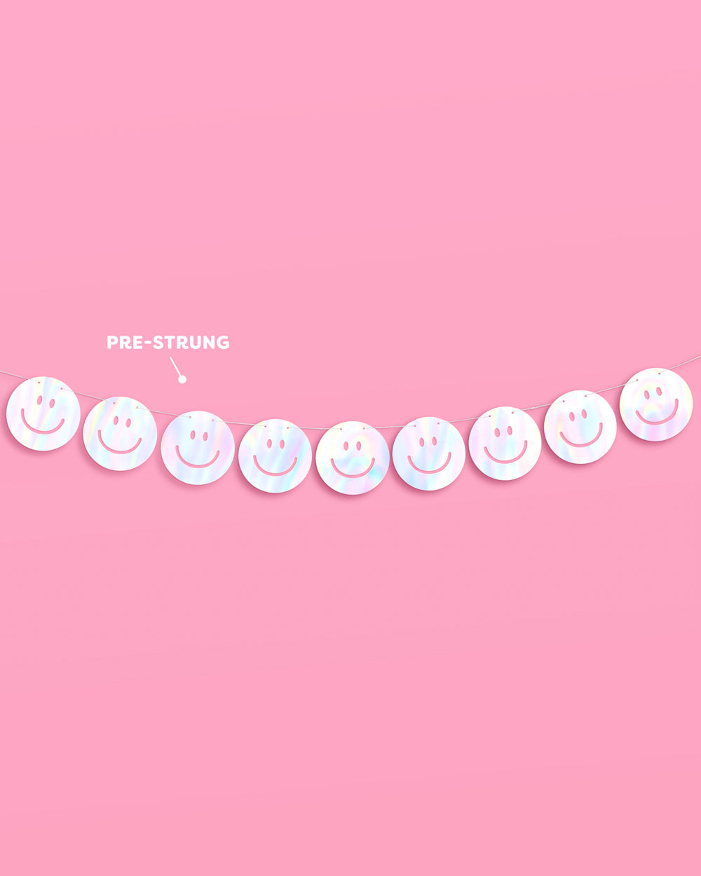 Smiley Banner - iridescent foil banner