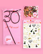 30th Bday Bundle - tats, straw + confetti