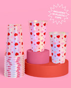 Lucky in Love Cups - 16 plastic cups