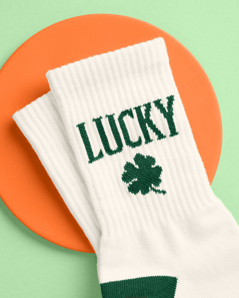 Kiss Me I'm Irish Socks - white tube socks