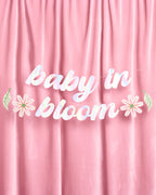 Baby in Bloom Banner - iridescent foil banner