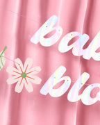 Baby in Bloom Banner - iridescent foil banner