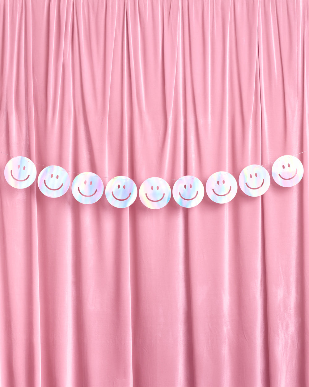 Smiley Banner - iridescent foil banner
