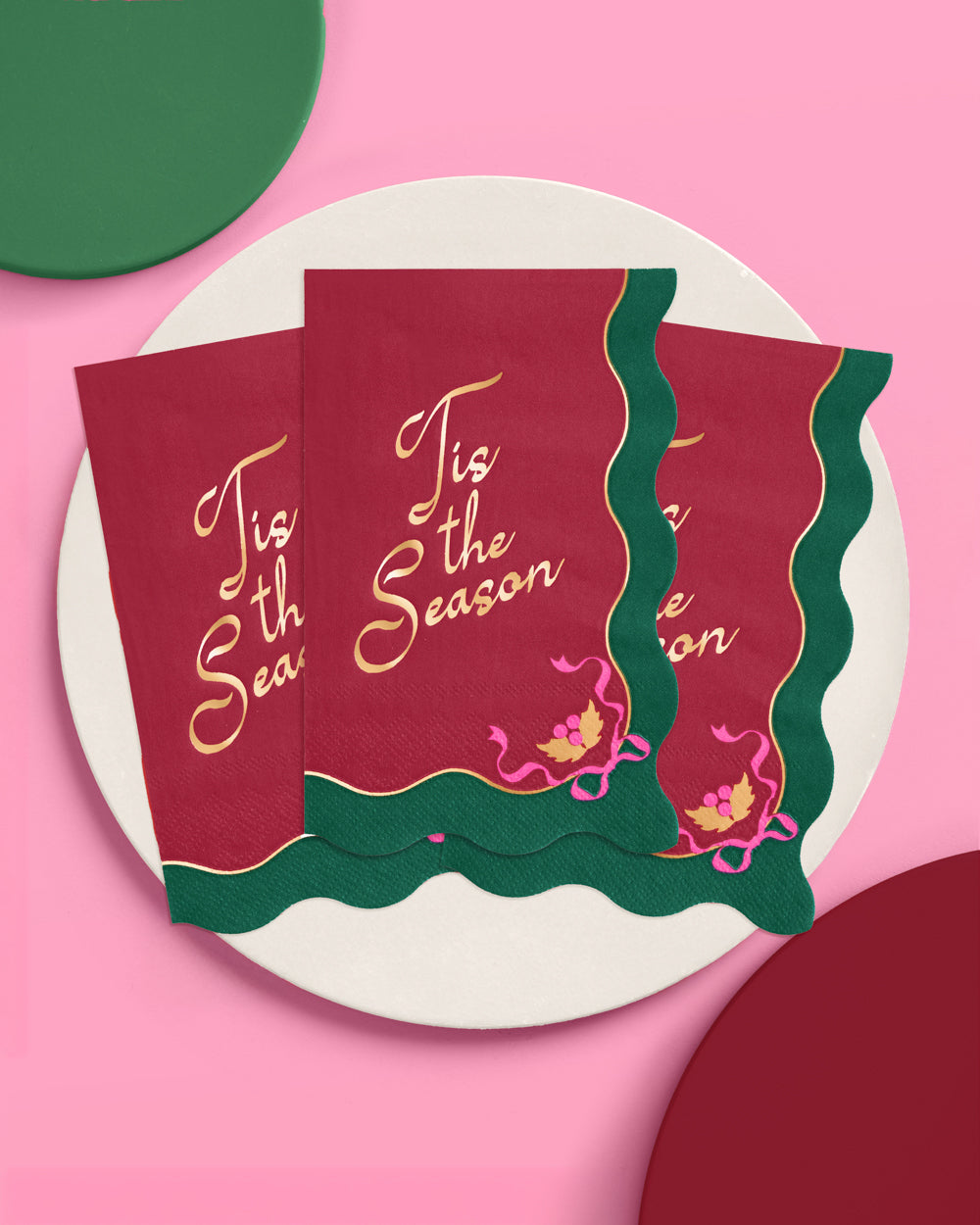 Tis the Season Napkins - 50 rectangle napkins