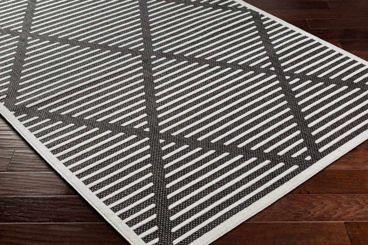 Anah 3D Black Outdoor Rug